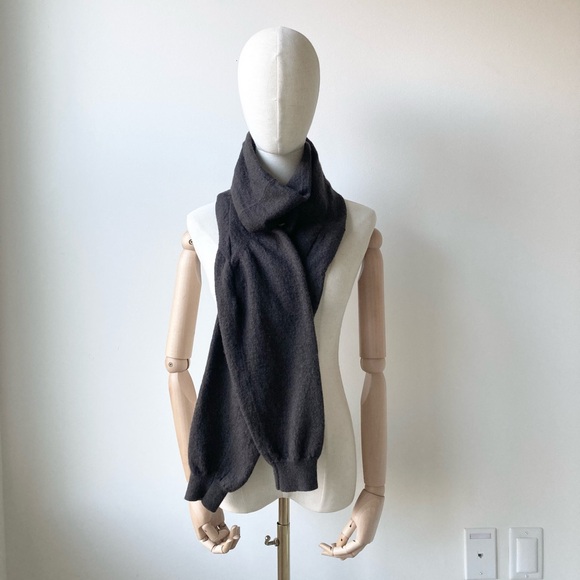 joodito 100% merino wool snake long wrap scarf deep rich chocolate cocoa brown - Picture 7 of 8